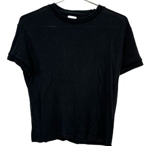 ZARA See Through High End Soft Women’s S Black T-Shirt MINTY